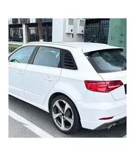 Πλαστικό κάλυμμα πίσω παραθυρων - louvers μαύρο γυαλιστερό για Audi A3 8V Hatchback 2013-2020 2τεμ. 