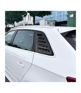 Πλαστικό κάλυμμα πίσω παραθυρων - louvers μαύρο γυαλιστερό για Audi A3 8V Hatchback 2013-2020 2τεμ. 