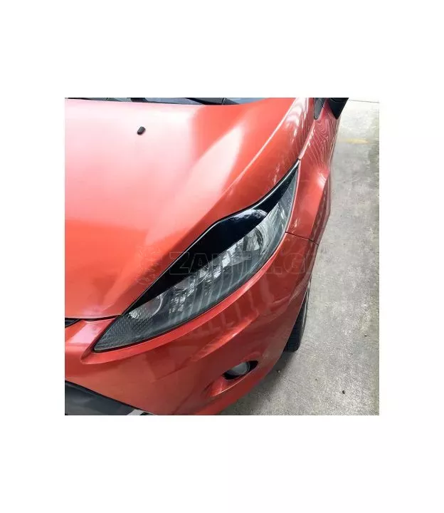Φρυδάκια μπροστινών φαναριών μάυρα για Ford Fiesta MK6 2008-2012 2τεμ.