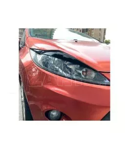 Φρυδάκια μπροστινών φαναριών μάυρα για Ford Fiesta MK6 2008-2012 2τεμ. 