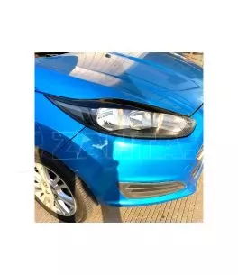 Φρυδάκια μπροστινών φαναριών μάυρα για Ford Fiesta MK6.5 2013-2017 2τεμ. 