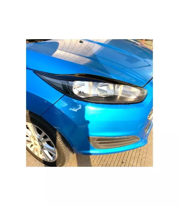 Φρυδάκια μπροστινών φαναριών μάυρα για Ford Fiesta MK6.5 2013-2017 2τεμ.