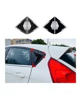 Πλαστικό κάλυμμα πίσω παραθυρων - louvers μαύρο γυαλιστερό για Ford Fiesta MK7 Louvers 2008-2017 2τεμ. 