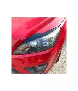Φρυδάκια μπροστινών φαναριών μάυρα για Ford Focus MK2.5 2008-2011 2τεμ. 