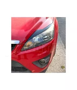 Φρυδάκια μπροστινών φαναριών μάυρα για Ford Focus MK2.5 2008-2011 2τεμ. 