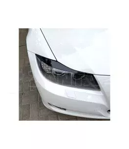Φρυδάκια μπροστινών φαναριών μάυρα για BMW E90 2005-2012 2τεμ 