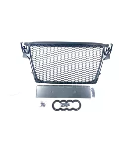Μάσκα χωρίς σήμα για Audi  A4 B8 (2008-2011) - RS LOOK - μαύρη 