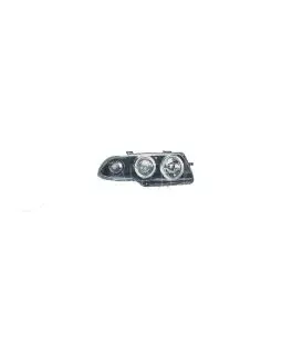 Φανάρια εμπρός angel eyes για Opel Astra F (1994-1999) - μαύρα , με λάμπες (Η1) - σετ 2τμχ. 