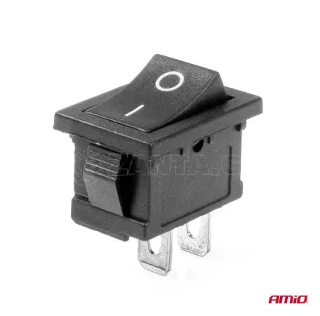 AMIO ΔΙΑΚΟΠΤΗΣ ON/OFF 3 ΕΠΑΦΩΝ 12V 20A 12mm x 19mm ΜΑΥΡΟΣ  ΑΜΙΟ - 1 ΤΕΜ. 03082/AM 