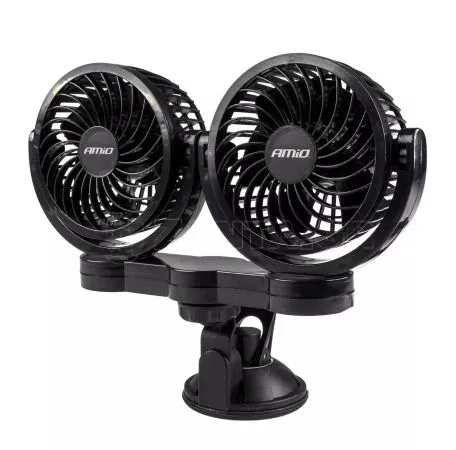 AMIO ΑΝΕΜΙΣΤΗΡΑΣ ΔΙΠΛΟΣ 24V 2χ4''(10,8cm) ΜΕ ΦΙΣ ΑΝΑΠΤΗΡΑ 2 ΤΑΧΥΤΗΤΩΝ ΜΕ ΒΕΝΤΟΥΖΑ PRO SERIES AMIO ΑΜΙΟ - 1 ΤΕΜ. 03011/AM 