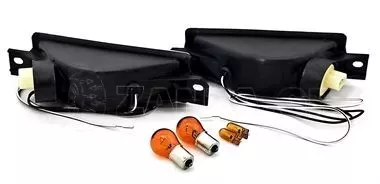 Φλας προφυλακτήρα BMW E30 (1983-1990)  limousine / touring / coupe / cabrio  - μαύρο χρωμίου - σετ 2τμχ. 