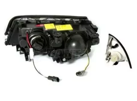 Φανάρια εμπρός angel eyes για BMW E46 sedan (1998-2001) - μαύρα , χωρίς λάμπες (Η7) - σετ 2τμχ. 