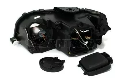Φανάρια εμπρός led Dayline για Audi A3 (2003-2008) - μαύρα , με λάμπες (Η9) - σετ 2τμχ. 