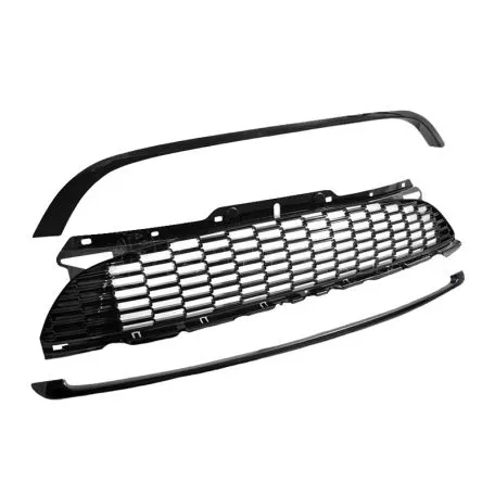 Μάσκα Για Mini Cooper 10-14 R56 / R57 / R55 Standard Version Κυψελωτή Γυαλιστερή Μαύρη 3 Τεμάχια 