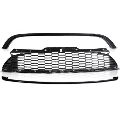 Μάσκα Για Mini Cooper 10-14 R56 / R57 / R55 Standard Version Κυψελωτή Γυαλιστερή Μαύρη 3 Τεμάχια 