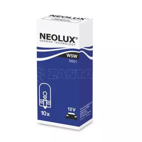 Λάμπα Αλογόνου T10 W5W 12V E2.1x9.5D Neolux By Osram N501 1 Τεμάχιο 