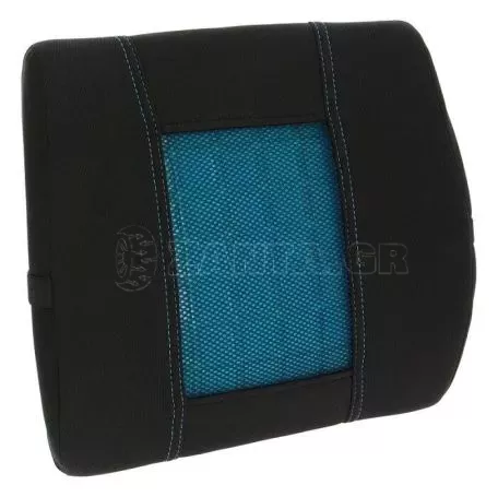 Ανατομικό / Ορθοπεδικό Μαξιλαράκι Μέσης Memory Foam & Gel RK19019 36x33cm μαύρο / μπλε 1 τεμάχιο 