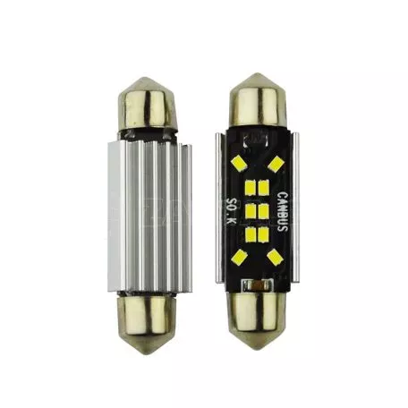 Λάμπες Led Σωληνωτές 41mm 10 Leds 12volt C5W Canbus Λευκό Φως Auto GS 600485 2 Τεμάχια 16947 