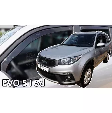 Heko ΑΝΕΜΟΘΡΑΥΣΤΕΣ ΓΙΑ EVO 5 5D 2020-2022 ΖΕΥΓΑΡΙ ΑΠΟ ΕΥΚΑΜΠΤΟ ΦΙΜΕ ΠΛΑΣΤΙΚΟ HEKO - 2 ΤΕΜ. ΑΝΕΜ.29117 