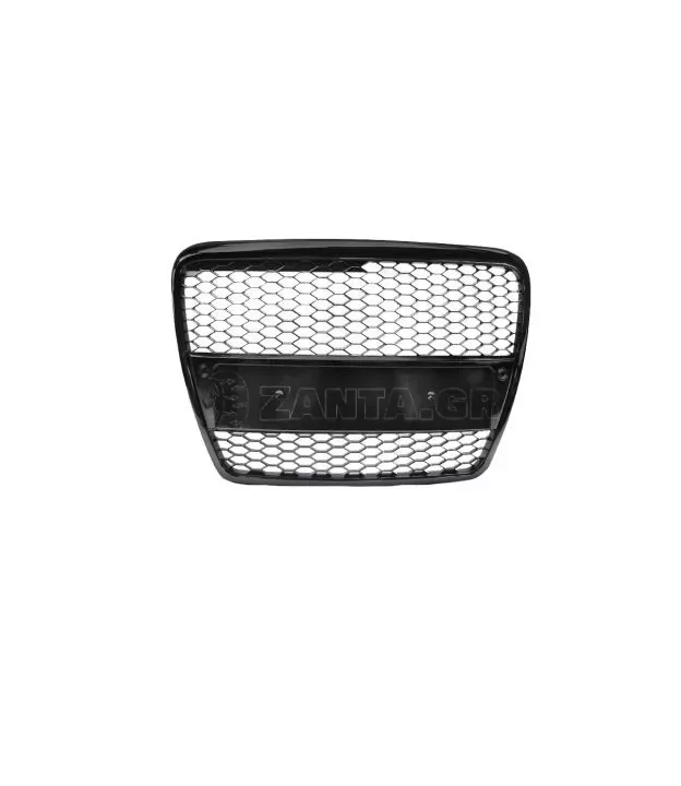 Μάσκα Για Audi A6 4F C6 04-11 RS6 Look Κυψελωτή Γυαλιστερό Μαύρο 1 Τεμάχιο