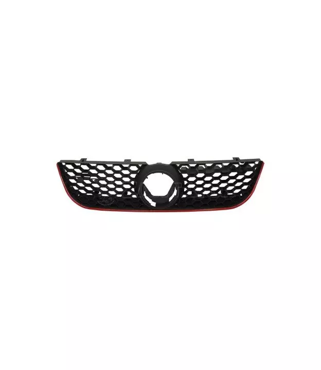 Μάσκα Για Vw Polo 9N3 05-09 GTI Look Κυψελωτή Με Κόκκινο Σιρίτι 1 Τεμάχιο