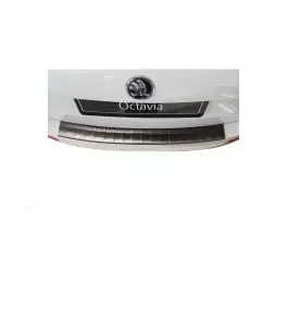 Προστατευτικό Πίσω Προφυλακτήρα Για Skoda Octavia III (3) 5E 13-20  Caravan Από Ανοξείδωτο Ατσάλι (Steel) Μαύρο 