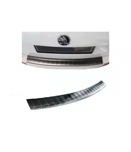 Προστατευτικό Πίσω Προφυλακτήρα Για Skoda Octavia III (3) 5E 13-20  Caravan Από Ανοξείδωτο Ατσάλι (Steel) Μαύρο 