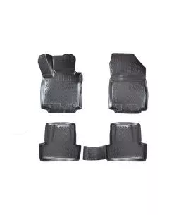 Πατάκια Σκαφάκια 3D Από Λάστιχο TPE Για Renault Clio 4 12-19 Rizline 4 Τεμάχια Μαύρα 