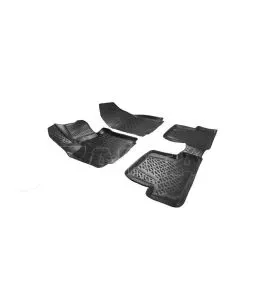 Πατάκια Σκαφάκια 3D Από Λάστιχο TPE Για Renault Clio 3 05-12 Rizline 4 Τεμάχια Μαύρα 