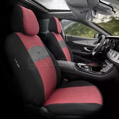 Καλύμματα Αυτοκινήτου Otom Smart Design Universal Ύφασμα / Δερματίνη Σετ Εμπρός / Πίσω 11 Τεμαχίων Μαύρο / Κόκκινο SLTSMT103-NZ 