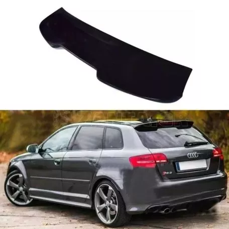 Αεροτομή Οροφής Για Audi A3 8P Sportsback 5D 03-11 RS3 Look Γυαλιστερή Μαύρη Από Abs Πλαστικό 