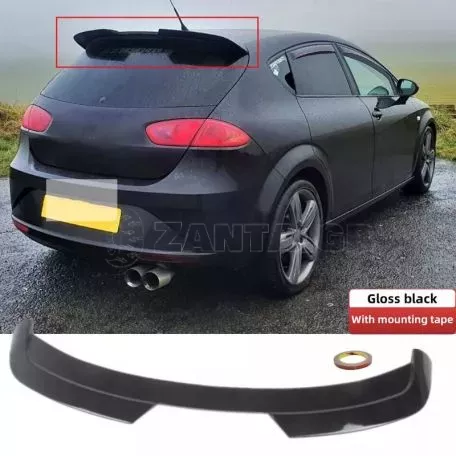 Αεροτομή Οροφής Για Seat Leon 1P 09-13 Cupra Look Από Abs Πλαστικό Μαύρη Γυαλιστερή 