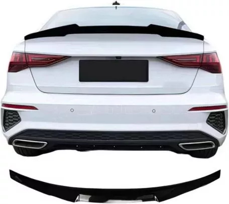 Αεροτομή Πορτ Παγκάζ Για Audi A3 8VS Sedan 12-20 M4 Look V2 Style Μαύρο Γυαλιστερό Από Abs Πλαστικό 