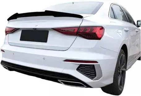 Αεροτομή Πορτ Παγκάζ Για Audi A3 8VS Sedan 12-20 M4 Look V2 Style Μαύρο Γυαλιστερό Από Abs Πλαστικό 