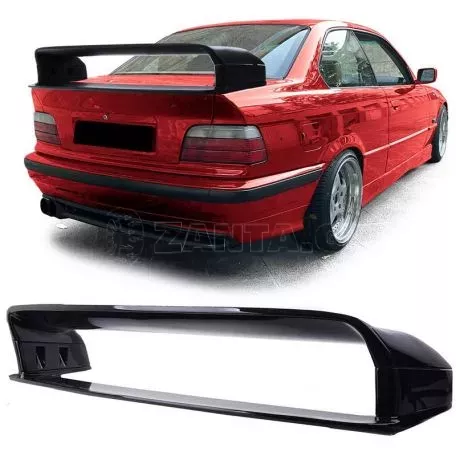 Αεροτομή Πορτ Παγκάζ Για Bmw 3 E36 90-99 Sedan / Coupe M3 GT-Look XL Με Αποστάτες Μαύρη Γυαλιστερή Από Abs Πλαστικό 4 Τεμάχια 