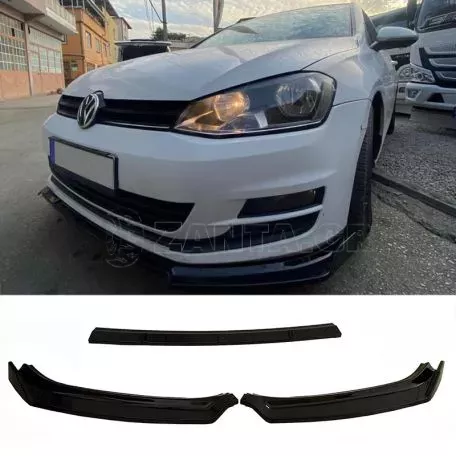 Μπροστινό Spoiler Για VW Golf VII (7.5) 17-20 Standard Έκδοση Μαύρο Χρώμα Από Abs Πλαστικό 3 Τεμάχια 