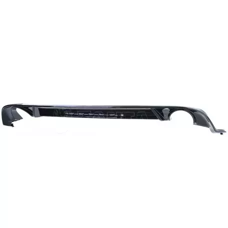 Diffuser Πίσω Προφυλακτήρα Για VW Golf VII (7.5) 17-20 Facelift GTI Με 2 Μονές Εξατμίσεις Δεξια & Αριστερά Γυαλιστερό Μαύρο Από Abs Πλαστικό 1 Τεμάχιο 