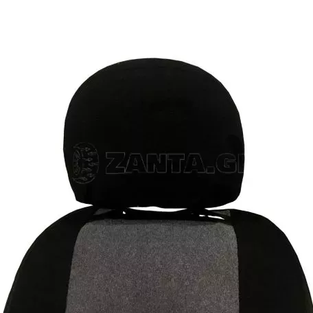 Πλατοκαθίσματα Μπροστινά Πετσέτα Super Fresh Μαύρο-Γκρι 2 Τεμάχια 