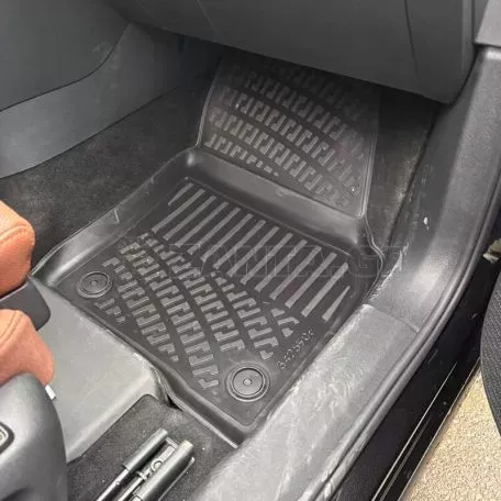 Πατάκια Σκαφάκια 3D Από Λάστιχο TPE Για Skoda Kodiaq 2024- Rizline 4 Τεμάχια Μαύρα 