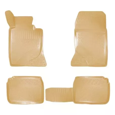 Πατάκια Σκαφάκια 3D Από Λάστιχο TPE Για Mercedes E-Class (Multiform) W124/W210/W211/CLS W219 Rizline 4 Τεμάχια Μπεζ Χωρίς Κουμπώματα 