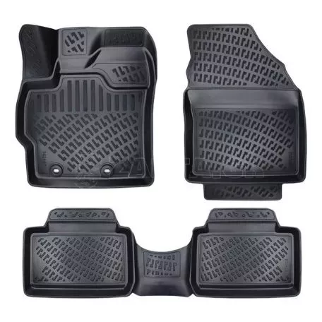 Πατάκια Σκαφάκια 3D Από Λάστιχο TPE Για Toyota Yaris 2020+ / Yaris Cross 2020+ Rizline 4 Τεμάχια Μαύρα 