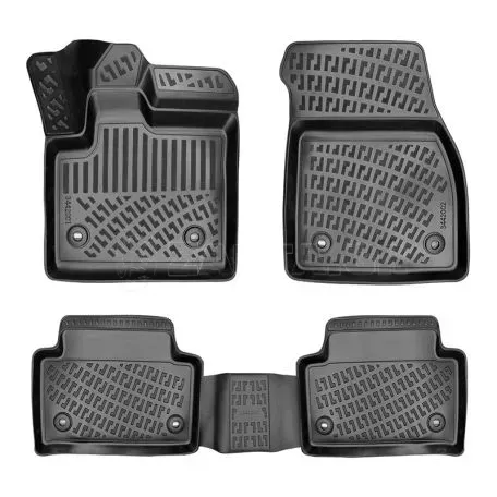 Πατάκια Σκαφάκια 3D Από Λάστιχο TPE Για Land Rover Range Rover Evoque L551 2019+ Rizline 4 Τεμάχια Μαύρα 