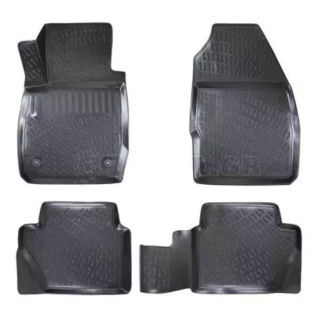 Πατάκια Σκαφάκια 3D Από Λάστιχο TPE Για Ford Fiesta 17+ Rizline 4 Τεμάχια Μαύρα 