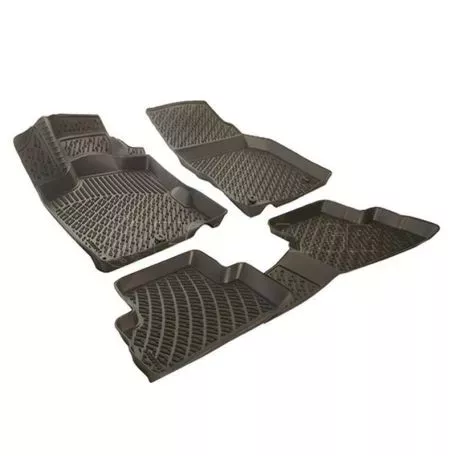 Πατάκια Σκαφάκια 3D Από Λάστιχο TPE Για Hyundai I10 2013-2019 Rizline 4 Τεμάχια Μαύρα 