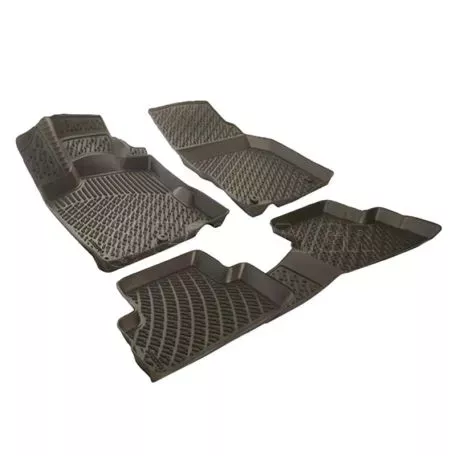 Πατάκια Σκαφάκια 3D Από Λάστιχο TPE Για Land Rover Range Rover Evoque L538 2011-2018 Rizline 4 Τεμάχια Μαύρα 