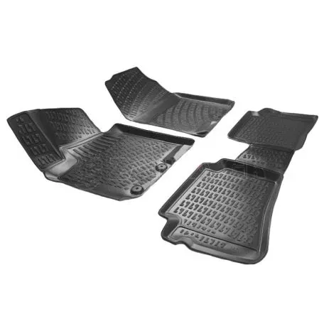 Πατάκια Σκαφάκια 3D Από Λάστιχο TPE Για Hyundai I20 2015-2020 Rizline 4 Τεμάχια Μαύρα 