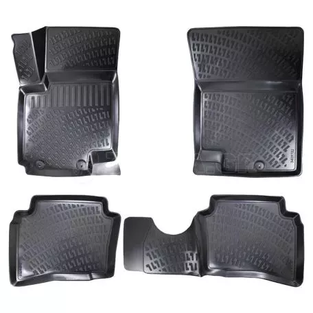 Πατάκια Σκαφάκια 3D Από Λάστιχο TPE Για Hyundai I20 2008-2014 Rizline 4 Τεμάχια Μαύρα 