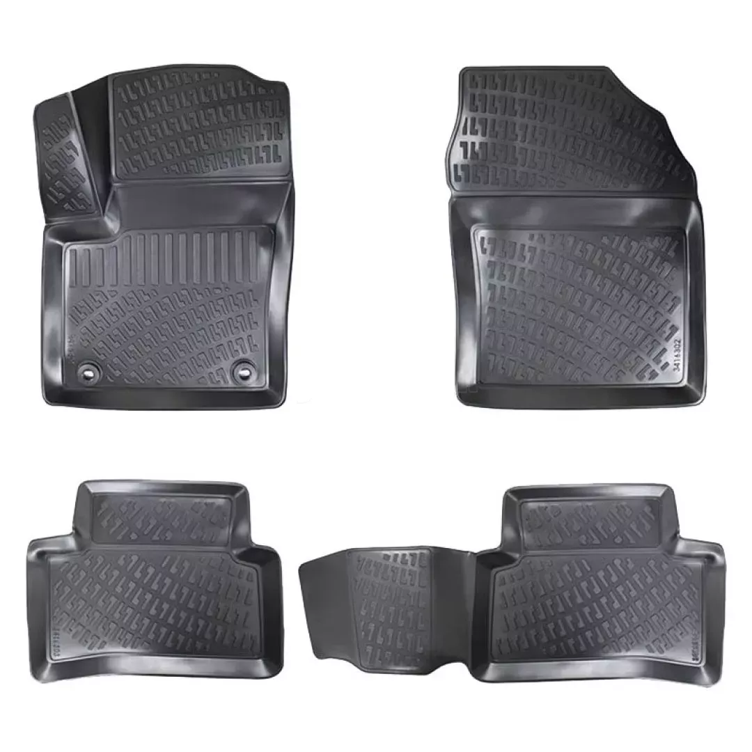 Πατάκια Σκαφάκια 3D Από Λάστιχο TPE Για Toyota C-ΗR 2WD Rizline 4 Τεμάχια Μαύρα