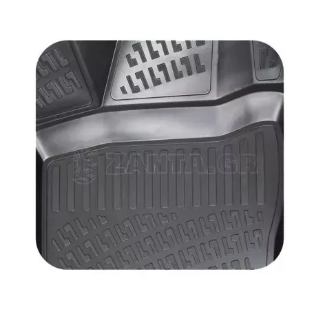 Πατάκια Σκαφάκια 3D Από Λάστιχο TPE Για Opel Vectra Β 1998-2002 Rizline 4 Τεμάχια Μαύρα 