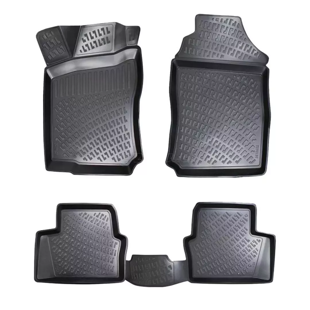 Πατάκια Σκαφάκια 3D Από Λάστιχο TPE Για Opel Vectra Β 1998-2002 Rizline 4 Τεμάχια Μαύρα